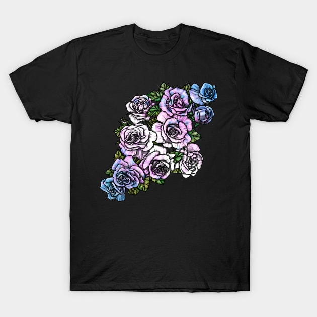 Trans Roses Abundant T-Shirt by Art by Veya